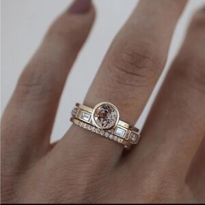 Gold stacking ring set